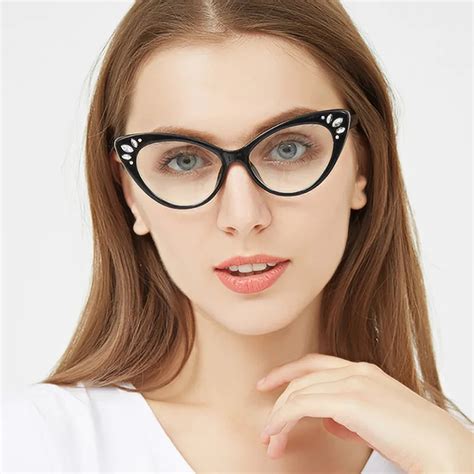 Fashion Women Cat Eye Glasses Frame Spectacle Frames Petal Pattern