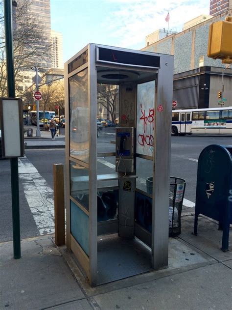 One Of The Few 1980s Style Phone Booths Left On The Upper West Side