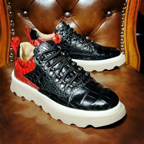 Premium Alligator Leather Walking Shoes For Men