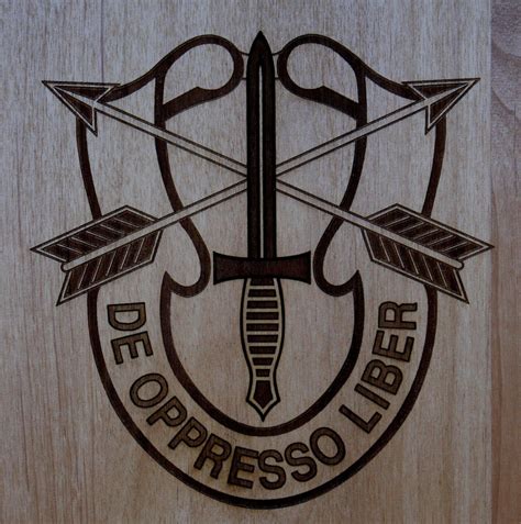 Special Forces Plaque De Oppresso Liber Green Beret Sf Dol 1st Grp