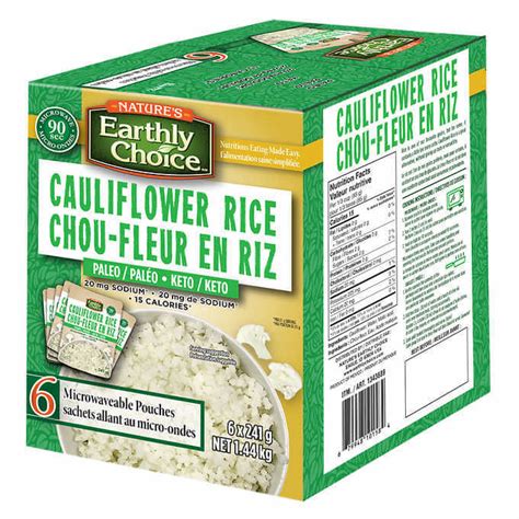 With onions, garlic, curry spices. Earthly Choice Cauliflower Rice, 1.44kg | LineHopper