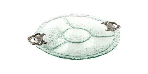 Thirstystone Crab 4 Section Glass Serving Bowl
