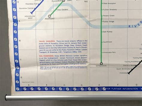 1964 London Underground Station Map Quad Royal Paul Garbutt