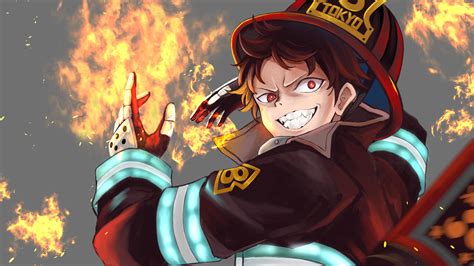 Fire Force Shinra Kusakabe Flame 4k 34 Wallpaper