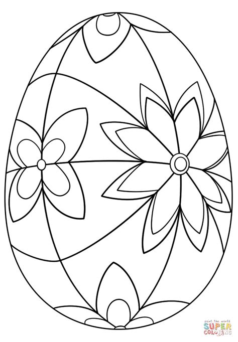 Bunnies, chicks, eggs and more! Detailed Easter Egg coloring page | Free Printable Coloring Pages