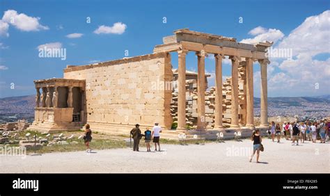 Athens Acropolis Erechtheum Temple Greece Stock Photo Alamy