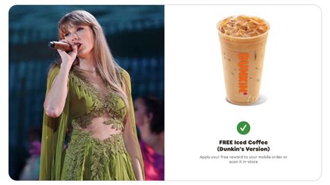 Dunkin Donuts Offering Free Iced Coffees In Celebration Of Taylor Swift