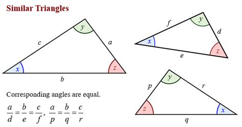 Answer each of the following questions. Similar Triangles (solutions, examples, videos)