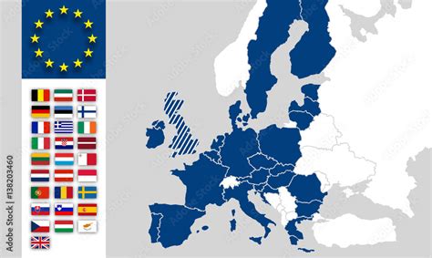 Eu Karte Europa Eurasien Eu Länder Mitgliedsstaaten Brexit Uk