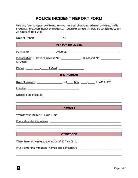 blank police incident report template hot sex picture