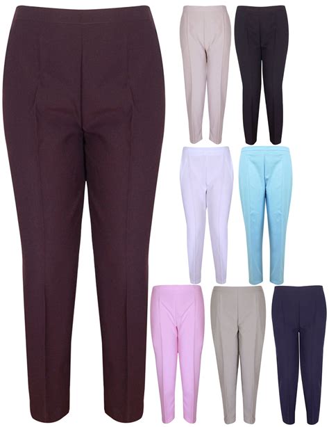 Check spelling or type a new query. NEW WOMENS ELASTICATED WAIST LADIES TROUSERS SIZE 12-24 | eBay