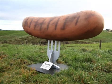 Radio Hosts Unveil Big Sausage In Tuatapere Life And Style Nz Herald