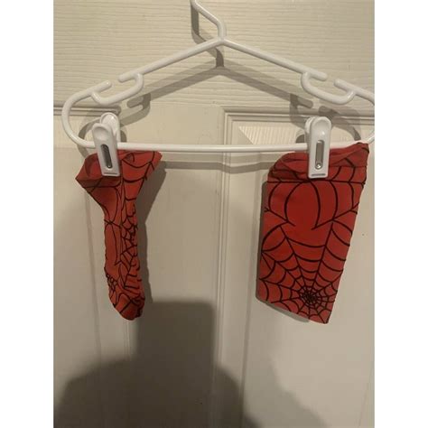 New Forplay Sexy Webbed Warrior Spider Girl Adult Size M L Red Blue Suit Gloves