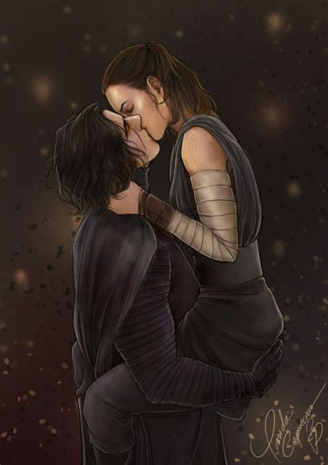 he kisses her back the two of them sway slightly as he loses a bit of balance but rey isn t