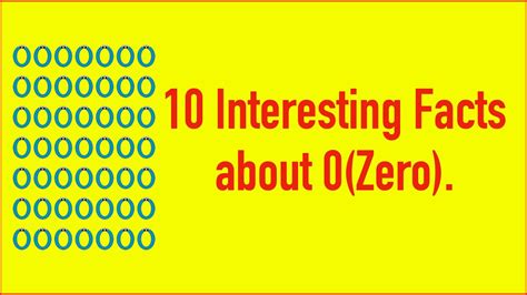 10 Interesting Facts About 0zero That Will Blow Your Mind Maths