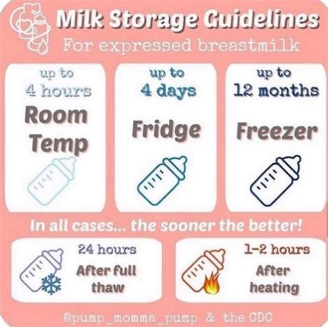 Breastmilk And Formula Storage Guidelines Printable For Ph