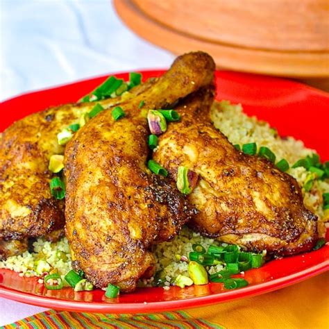 Baked Moroccan Chicken With Pistachio Lemon Couscous