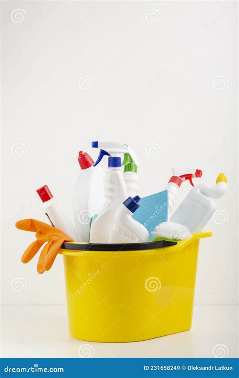 Cleaning Collection Bucket Copy Space Stock Image Image Of