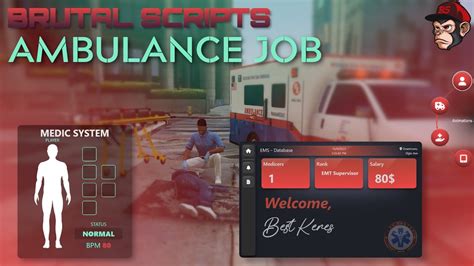 Fivem Ambulance Job Esx And Qbcore Brutal Scripts Youtube