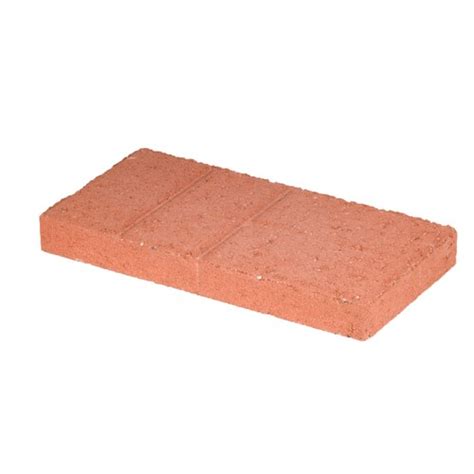 Brickface Red Concrete Patio Stone Common 8 In X 16 In Actual 8 In