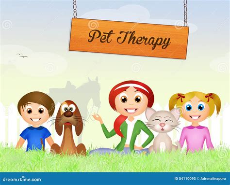 Pet Therapy Stock Illustration Illustration Of Care 54110093