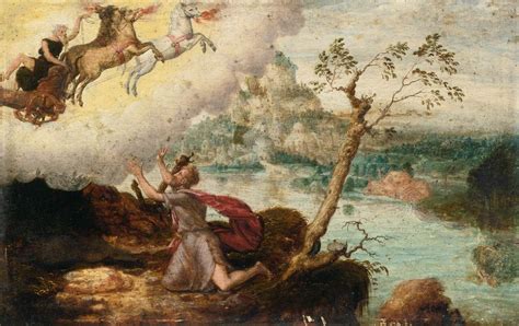 Elijah Ascending To Heaven In The Fiery Chariot Painting Herri Met De