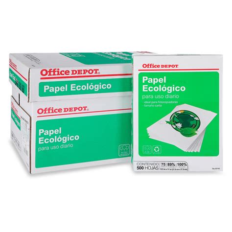 Caja De Papel Reciclado Office Depot Ecológico 10 Paquetes 5000 Hojas
