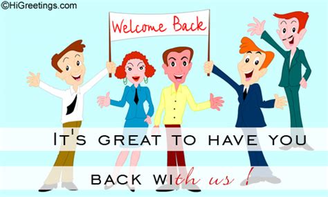 Send Ecards Welcome Back Back With Us