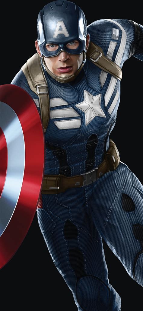 Download Wallpaper 1125x2436 Captain America Superhero Marvel Comics