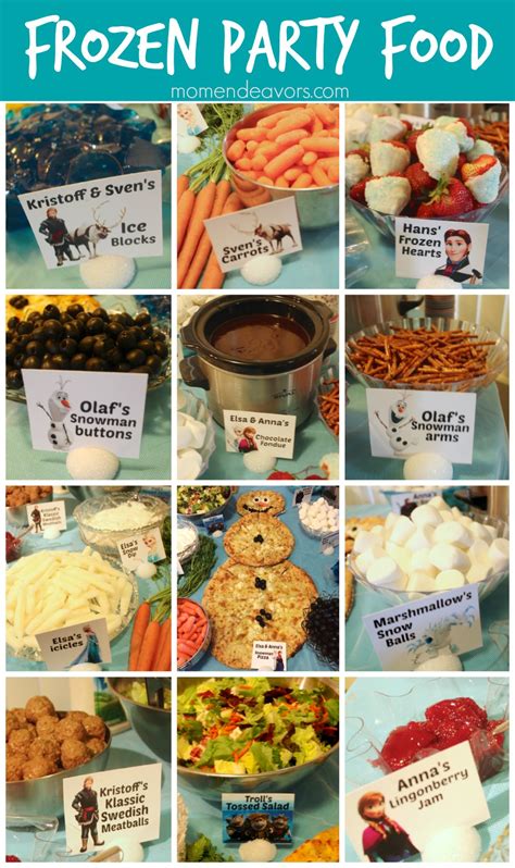 Disney Frozen Party Food Menu Mom Endeavors