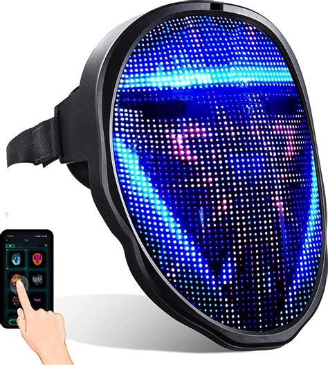 Megoo Led Mask With Bluetooth Programmable Carnival Masquerade Birthday
