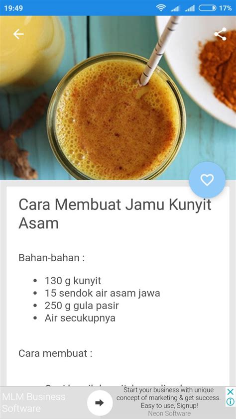 Cara membuat ramuan herbal tersebut cukup mudah. Cara Membuat Jamu Kunyit Asam for Android - APK Download