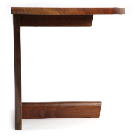 Vasagle alinru sofa side table, laptop table, end table, work in bed or on the sofa, simple structure, stable, for living room, industrial style, rustic brown and black ulnt52bx. Unique End Table by George Nakashima image 2