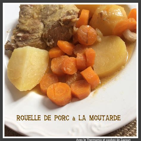 Rouelle de porc pommes de terre carottes à la moutarde au cookeo ou