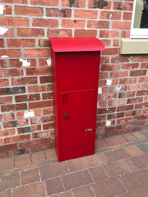 Metz Large Red Letter Box Post Box Mail Letterbox Top Drop Tall Parcel