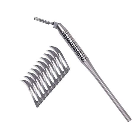 Dental Scalpel Handle With Clamp Blades Screw Adjusted