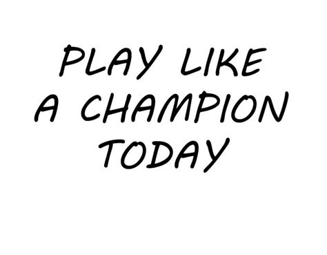 Play Like A Champion Today Vinyl Decal Vehicle Or Wall Art Etsy