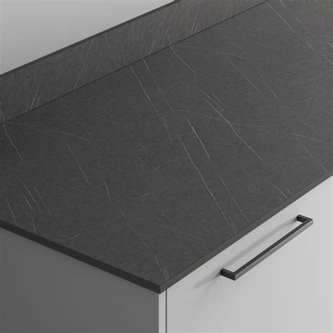 3m X 125mm Square Edge Lightning Grey Marble Effect Compact Laminate