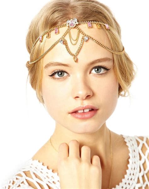 Headband By Asos Collection Statement Crown Designfaceted Jewel Stones