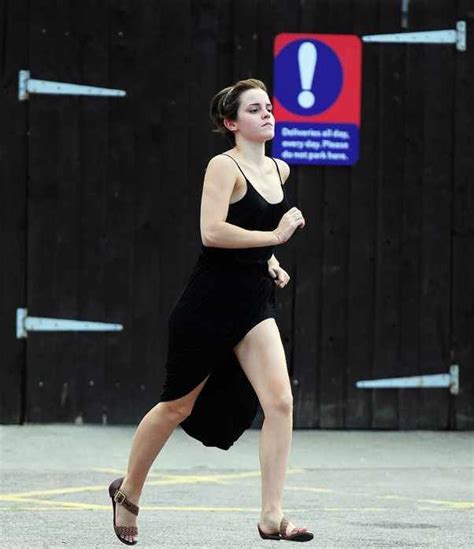 Emma Watson Black Dress Upskirt