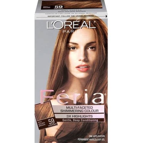 L Oreal Paris Feria Multi Faceted Shimmering Permanent Hair Color Hot Toffee Kit