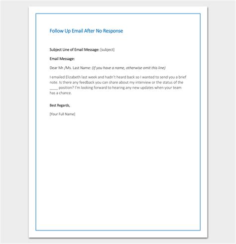 Follow Up Letter Template 10 Formats Samples And Examples