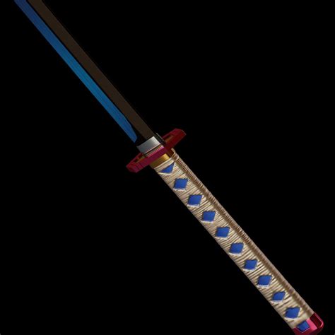 Tomioka Giyuu Sword 3D model from Demon Slayer 3D model 3D printable