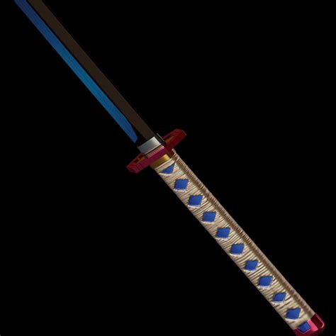 Tomioka Giyuu Sword 3d Model From Demon Slayer 3d Model 3d Printable