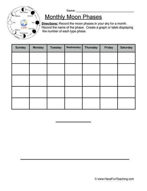 Moon Phases Worksheet 2 5th Grade Worksheets Calendar Worksheets