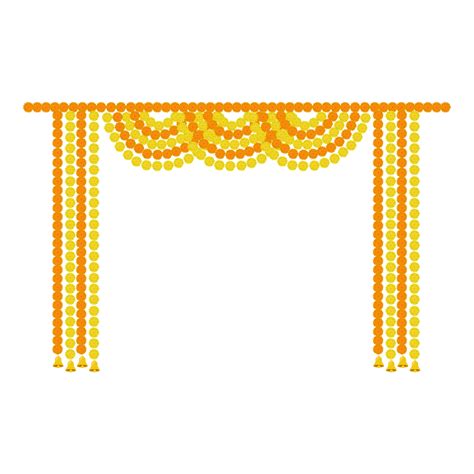 Toran Marigold Decoration Diwali Karwa Choth Indian Festivals 21048130 Png