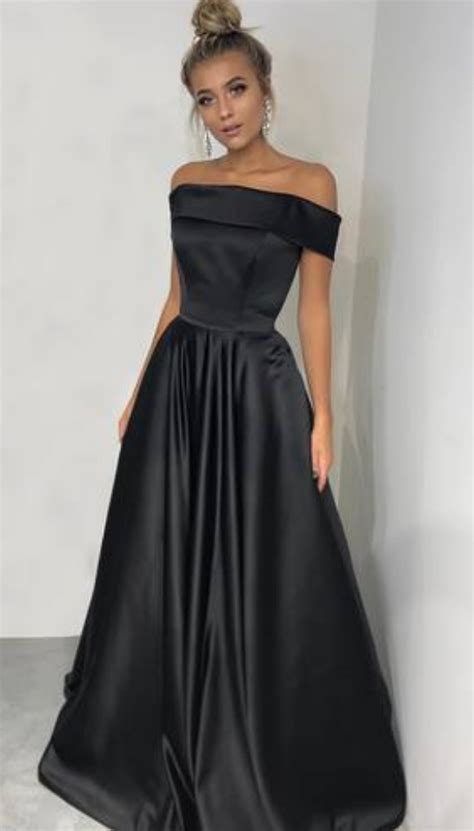 Strapless Long Black Satin Prom Dress Women Long Evening Dress On Storenvy