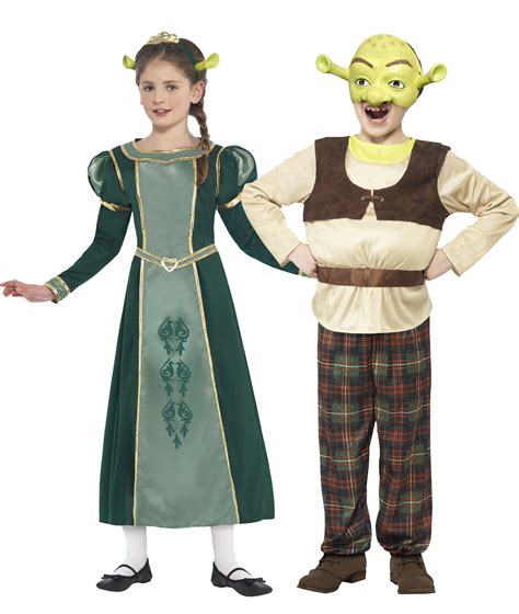 Shrek Or Fiona Kids Fancy Dress Fairy Tale Book Day Character Childrens