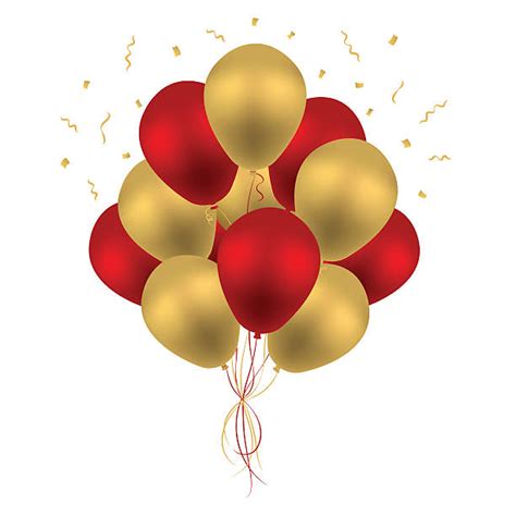 Red And Gold Balloons Stock Photos Pictures And Royalty Free Images Istock