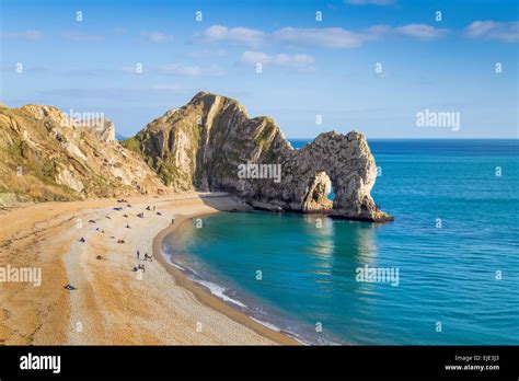 The Sea Arch At Durdle Door On A Sunny Day Dorsets Most Famous